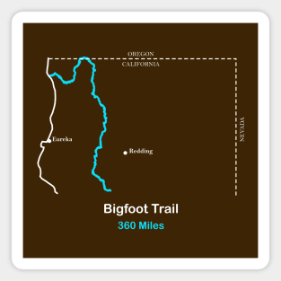 Route Map of the Bigfoot Trail Magnet